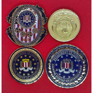 4 Amazing Challenge Coins!! FBI